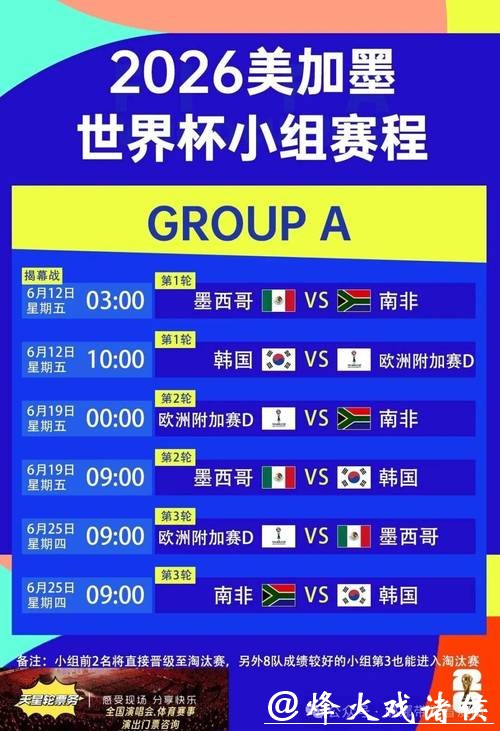 2026世界杯赛事时间安排 2026世界杯赛事时间安排